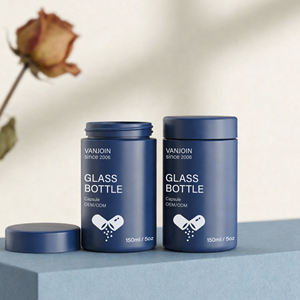 Bouteille vide pour emballage de gommes vitaminées 90ml 120ml 150ml 180ml, conteneur en verre pour compléments alimentaires avec bouchon CR - Product Image 6