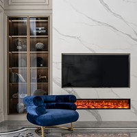 Cheminée électrique de grande taille de haute qualité pour hôtels, villa autonome, décoration, simulation de flamme de bois, métal, nouvelle pour la maison