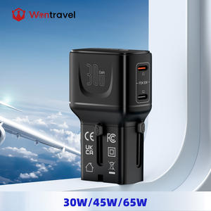 Adaptateur de voyage universel Wontravel Smaller 30W GaN OEM ODM blanc pour cadeaux d'aéroport - Product Image 1