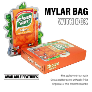 Tùy chỉnh weedds 3.5G 3.5 Mylar túi nhôm bao bì Mylar túi in kẹo Cookie Snack edibles túi với hộp - Product Image 6