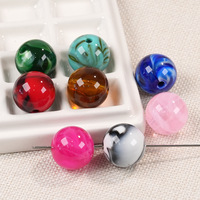 Cuentas Redondas Planas de Acrílico con Diseño de Mármol de 18 mm, Cuentas Sueltas para Hacer Pulseras y Collares, Venta al Por Mayor, OEM