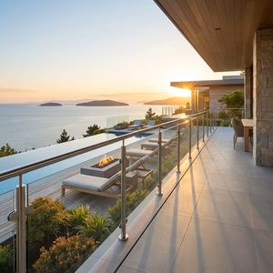 Modern Stainless Steel Customizable Stairway <strong>Handrail</strong> <strong>for</strong> Villa Outdoor <strong>Steps</strong> - Product Image 1