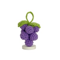 Porte-clés tricoté à la main en forme de grappe de raisin, accessoire de sac en alliage, petit cadeau