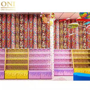 <span class=keywords><strong>Oni</strong></span> shopfitting ที่กำหนดเองลูกอมร้านค้าที่มีสีสันแสดงชั้นวางต้นไม้ขนมร้านขายขนมหวานสำหรับห้างสรรพสินค้า - Product Image 1