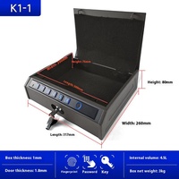 Tragbare Heim-und Auto-Waffen box mit Schlüssel Elektronisches Digital schloss Sicherer Finger abdruck Passwort Pistole Versicherung zubehör