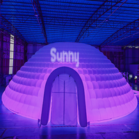 Tente gonflable LED pour événements festifs, grande tente de cirque portable, tente dôme igloo gonflable de 15 m à vendre
