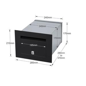 Boîte <span class=keywords><strong>aux</strong></span> <span class=keywords><strong>lettres</strong></span> étanche intégrée murale extérieure - Product Image 3