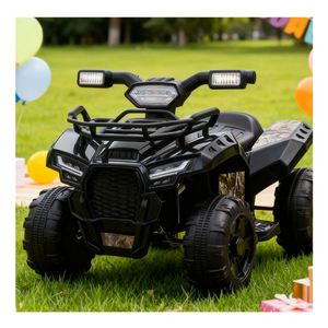 รถยนต์เด็กนั่งขับทำจากพลาสติก ใช้แบตเตอรี่ พร้อมที่จับและไฟ ให้ความสนุกและปลอดภัยสำหรับเด็ก - Product Image 1