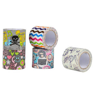 Ruban adhésif en tissu coloré, ruban adhésif, argent, gris, noir, blanc, or, marron, vert, clair, bleu marine, jaune, petit rouleau - Product Image 3