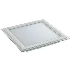 Plafonnier LED carré en aluminium ultramince 12W, 220 v, avec dissipateur thermique, panneau d'éclairage