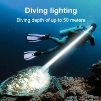 Le plus récent phare de plongée professionnel IP65 étanche lampe de poche sous-marine rechargeable avec faisceau réglable super lumineux