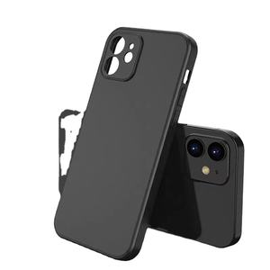 Aplicable para <span class=keywords><strong>iPhone</strong></span> 15 14Pro 13 12 XS <span class=keywords><strong>XR</strong></span> 8Plus Funda de teléfono de TPU negra suave con acabado mate - Product Image 1