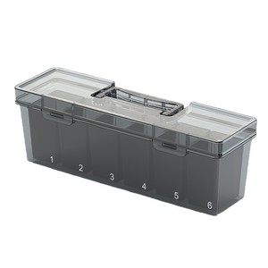 Boîte à outils et à pièces portable, boîte de rangement transparente multi-compartiments pour vis avec six compartiments pour l'organisation des outils - Product Image 2