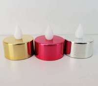 Bougies LED miniatures colorées à piles pour décoration de Noël, lumières chaleureuses de haute qualité