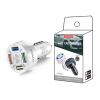 Chargeur USB de voiture 4 ports 35W QC3.0 à charge rapide, protection OTP/OVP, adaptateur 12V, best-seller 2023
