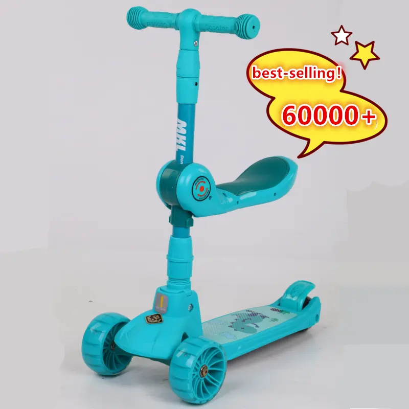 Trung Quốc Nhà Máy Giá Rẻ Chân Xe Tay Ga Trẻ Em 3 Bánh Xe Scooter Với Chỗ Ngồi Đi Xe Trên Xe Tay Ga