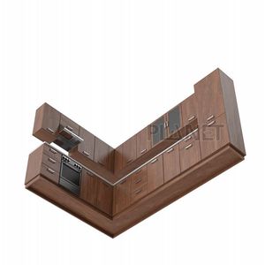 Gabinete de cocina Lámina antiaceite Cajón telescópico Puertas de gabinete de cocina Gabinete de cocina simple de alto brillo en forma de L - Product Image 6