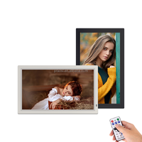 Bingkai Foto Digital Pros 24 inci, Bingkai Foto Digital Besar Full HD, Dapat Dipasang di Dinding, Video 1080P, Kalender, USB, Kartu SD, Remote Control