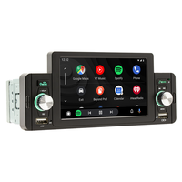 Autoradio Bluetooth universel USB 5 pouces avec Carplay et Android Auto sans fil, écran tactile simple DIN, autoradio stéréo 1 DIN