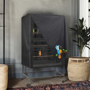 กรงนกผ้าอ๊อกซ์ฟอร์ดทรงสี่เหลี่ยมผืนผ้าสีดำระบายอากาศได้กันน้ำกันฝุ่นสำหรับกรงนกขนาด XS - Product Image 4