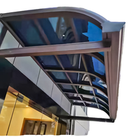 Auvent manuel autonettoyant en aluminium anti-rouille avec protection UV pour extérieur, toit en polycarbonate pour balcon, terrasse et patio
