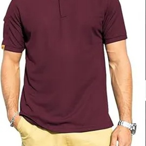 Camiseta Polo Multifuncional y Elegante en Color Vino Tinto, Venta al por Mayor, Ropa Casual, Camisetas Polo de Manga Corta con Estilo - Product Image 2