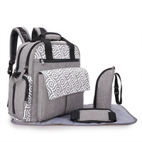 Sac à langer de voyage grande capacité, sac à dos pour bébé mains libres avec sangles pour poussette