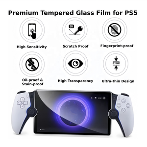 Ps5 trong suốt siêu hd tempered glass phim bong bóng miễn phí bảo vệ màn hình cho sony playstation 5 cổng thông tin từ xa máy nghe nhạc 8 inch - Product Image 4