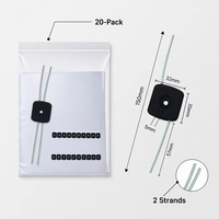Tuoyue 20 pièces Accessoires pour tondeuse à gazon à batterie au lithium Corde à gazon double extrémité pour tondeuse à gazon