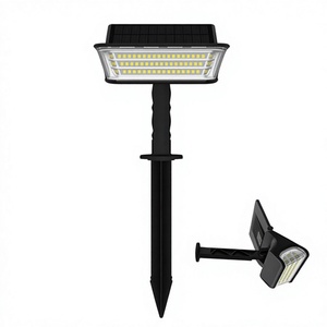 Panneau solaire pliable 2-en-1 à monter sur piquet ou mur, pour jardin et pelouse, étanche, avec LED grand angle pour éclairage de chemin - Product Image 2