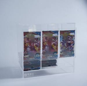 Индивидуальная прозрачная акриловая 3 слота TCG торговая упаковка бустерная упаковка диспенсер для торговой карты TCG упаковка спортивной карты - Product Image 5