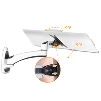 Support mural pliable en alliage d'aluminium Meisonic à double usage pour moniteur et tablette, inclinaison à 90 degrés, capacité 8 kg