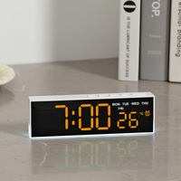 Digitaler Wecker LUMINOVA LED-Anzeige Ambiente-Nachtlicht Schlummerfunktion Quadratisches Design ABS-Material Steckbetrieb Modern