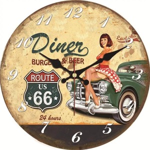 Horloge murale vintage en bois, horloge de bureau à quartz avec chiffres romains, horloge décorative ronde pour la décoration de la maison - Product Image 3