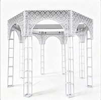 Arco de Boda Personalizado, Gazebo, Pabellón para Ceremonias, Fondo de Escenario para Fiestas, Decoración para Eventos en Interiores y Exteriores, Estructura Metálica
