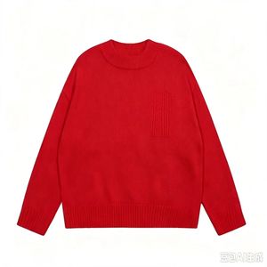 Nouveauté : <span class=keywords><strong>Pull</strong></span> en coton style européen à col cœur, nouveau modèle ample à manches longues, tricoté pour couple, pour femme - Product Image 1