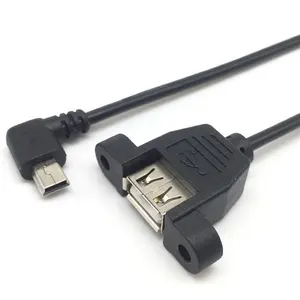 Bên Phải Góc Mini-B Để USB Loại A Nữ Chỉnh Núi Cable
