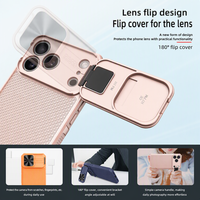 Coque rigide HEYBINGO en TPU, antidérapante, avec grille mate, protection anti-chute Airbag et protection coulissante pour appareil photo, pour IP 17 18 Pro Max
