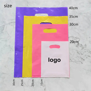 厂家价格定制Logo印刷Ldpe Hdpe塑料模切谢谢您载体购物包装袋 - Product Image 3