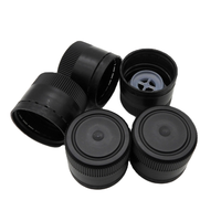 Bouchon à vis inviolable et insert verseur en plastique PP noir de 31,5 mm pour l'emballage de boissons en bouteilles et en bocaux