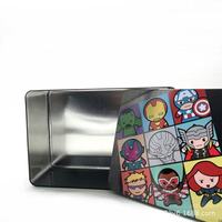 Boîte de rangement durable en métal avec dessin animé pour l'organisation de la maison Boîte en fer robuste pour les jouets pour enfants, stockage de papeterie-US Stock