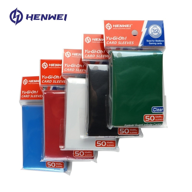 OEM Custom High Quality Durable Card Sleeve Colorful Card for Plastic Sleeve Protector Wholesale Card Sleeves HENWEI Brand