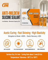 Mastic silicone acétique transparent personnalisé à prix compétitif pour salle de bain – Offre spéciale