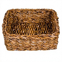 Paniers de rangement en jonc de mer faits à la main, paniers tissés naturels, organisateurs écologiques pour la maison, paniers pour le salon, la chambre à coucher, la cuisine