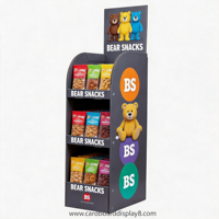 Présentoirs de sol pliables personnalisés et écologiques en carton ondulé pour boissons, bières, bonbons et aliments en magasin de détail