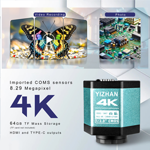 YIZHAN Industrial 4K Full HD <span class=keywords><strong>Digital</strong></span> Monocular Microscopio 215X Salida de tipo C/tipo C 56-LED Anillo de luz ajustable para reparación de PCB - Product Image 2