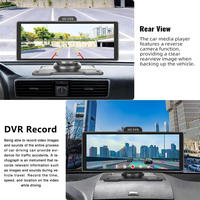 10.26 pouces Carplay écran 1080P Dash Cam écran de voiture sans fil Carplay Android Auto FM fonction lecteur de musique voiture Dvd Play