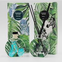 Diffuseur de parfum en verre de 100 ml avec 6 bâtonnets en coton, parfum personnalisé, boîte cadeau et emballage personnalisés pour cadeau de mariage