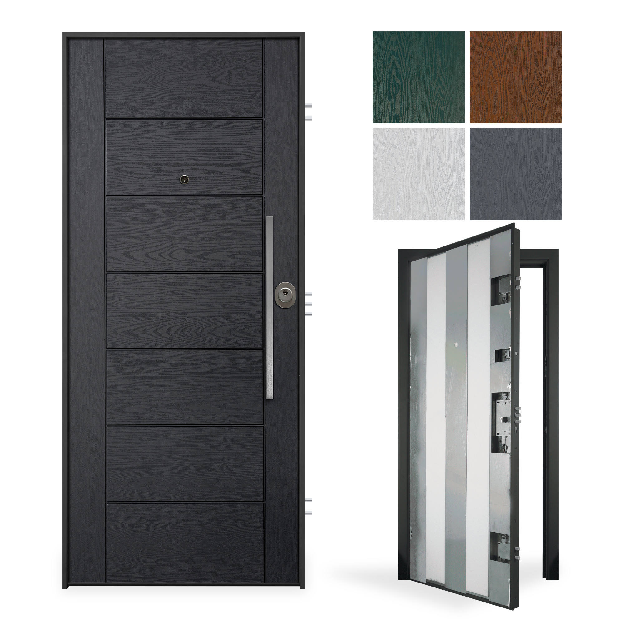 Int: White, Ext:White/Grey/Walnut/Green