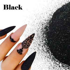 50g <span class=keywords><strong>sucre</strong></span> ongles paillettes poudre noir blanc laine manteau Nail Art poudre Pigment poussière pour Halloween noël <span class=keywords><strong>manucure</strong></span> décoration - Product Image 6